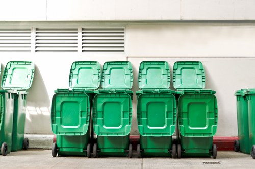 Recycling center processing old furniture in Enfield